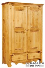Armoire 2 portes charnières bois Chamonix