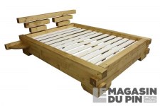 Lit poutre 140x190cm Chamonix