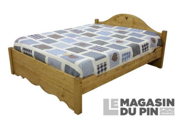 Lit double 140x190 sans tiroirs Chamonix