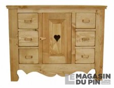 Commode 6 tiroirs 1 porte Chamonix