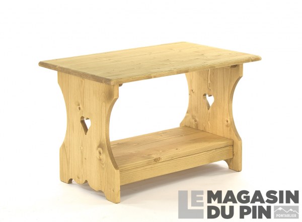 Table basse 70cm 2 cœurs Chamonix