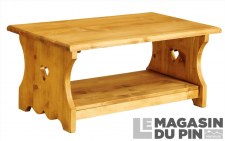 Table basse 100cm 2 cœurs Chamonix