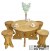 Table basse + tabourets Chamonix