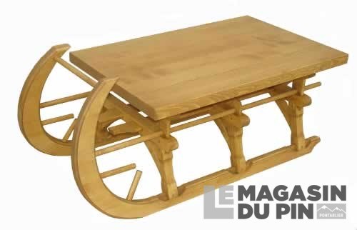 Table basse luge PM Chamonix