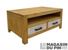 Table basse Cardiff 2 tiroirs