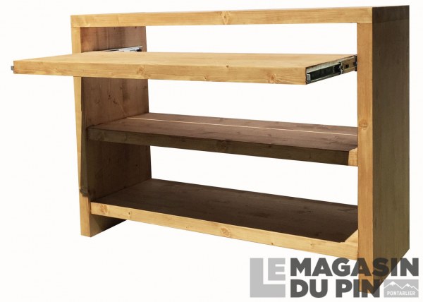 Console bureau plateau coulissant