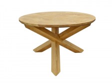 Table repas ronde Ø125 pieds croix