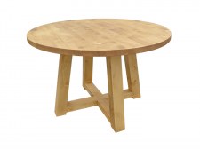 Table repas ronde Ø120 2 pieds U en croix