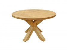 Table repas ronde Ø120 4 pieds croix