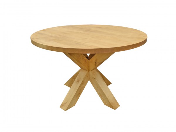 Table repas ronde Ø120 4 pieds croix