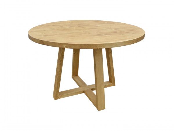 Table repas ronde Ø120 2 pieds U en croix