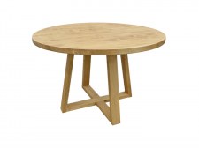 Table repas ronde Ø120 2 pieds U en croix