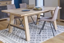 Table 200cm + allonge Madison chêne massif