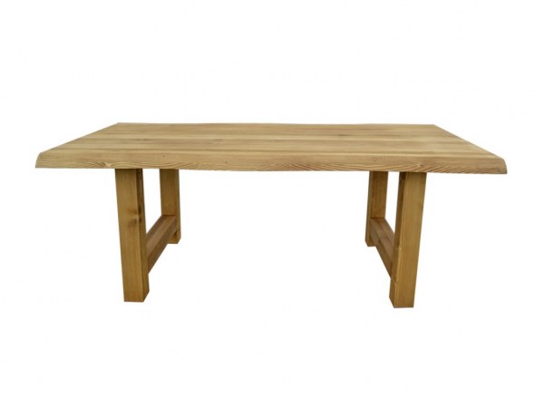 Table repas 200cm avec plateau en forme de tronc